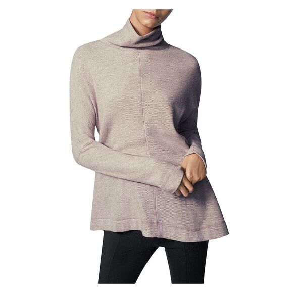 B NEW YORK Tops - B NEW YORK Womens Light Purple Waffle-knit Long Sleeve Turtle Neck Top Size: S